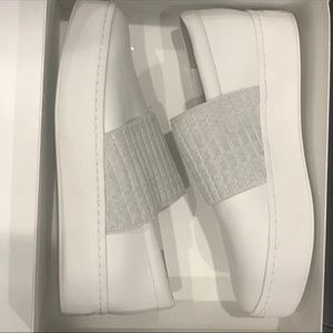 Vince Weadon Leather Knit Platform Sneaker